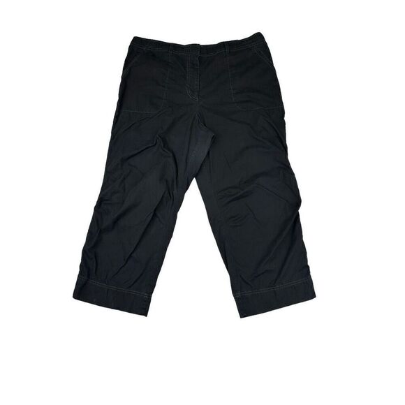 J. Jill Black Lightweight Straight Leg Capri Pants Women’s Size 16 Genuine Fit - Picture 1 of 8